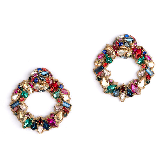Deepa by Deepa Gurnani Handmade Katya Earrings in Multi color