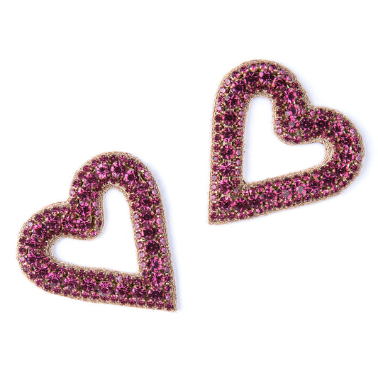 Deepa By Deepa Gurnani handmade Bia Earrings in fuchsia color