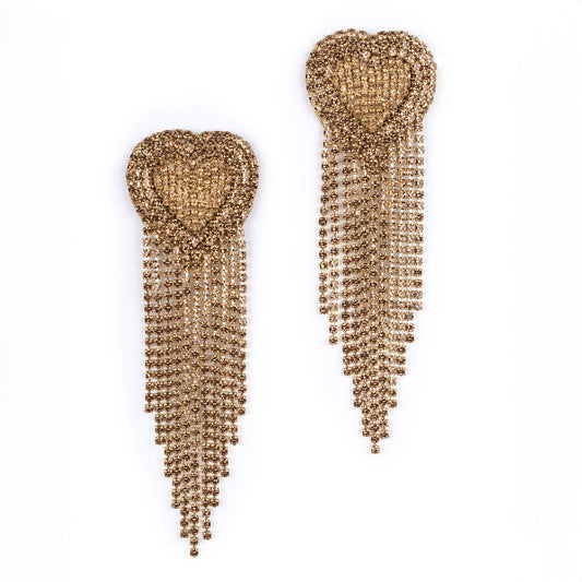 Deepa Gurnani handmade the Kaylie earrings in gold color