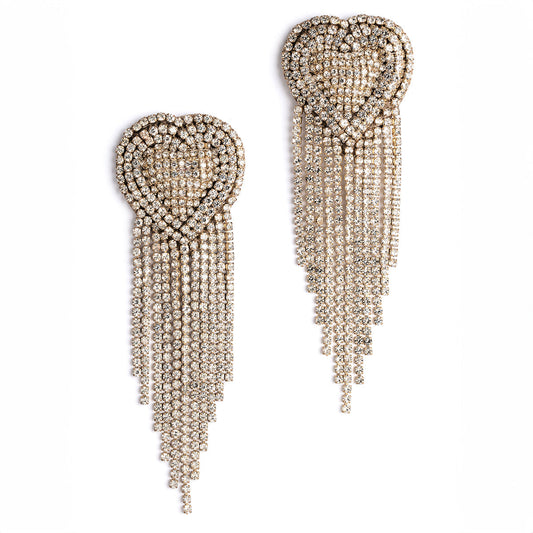 Deepa Gurnani handmade the Kaylie earrings in silver color