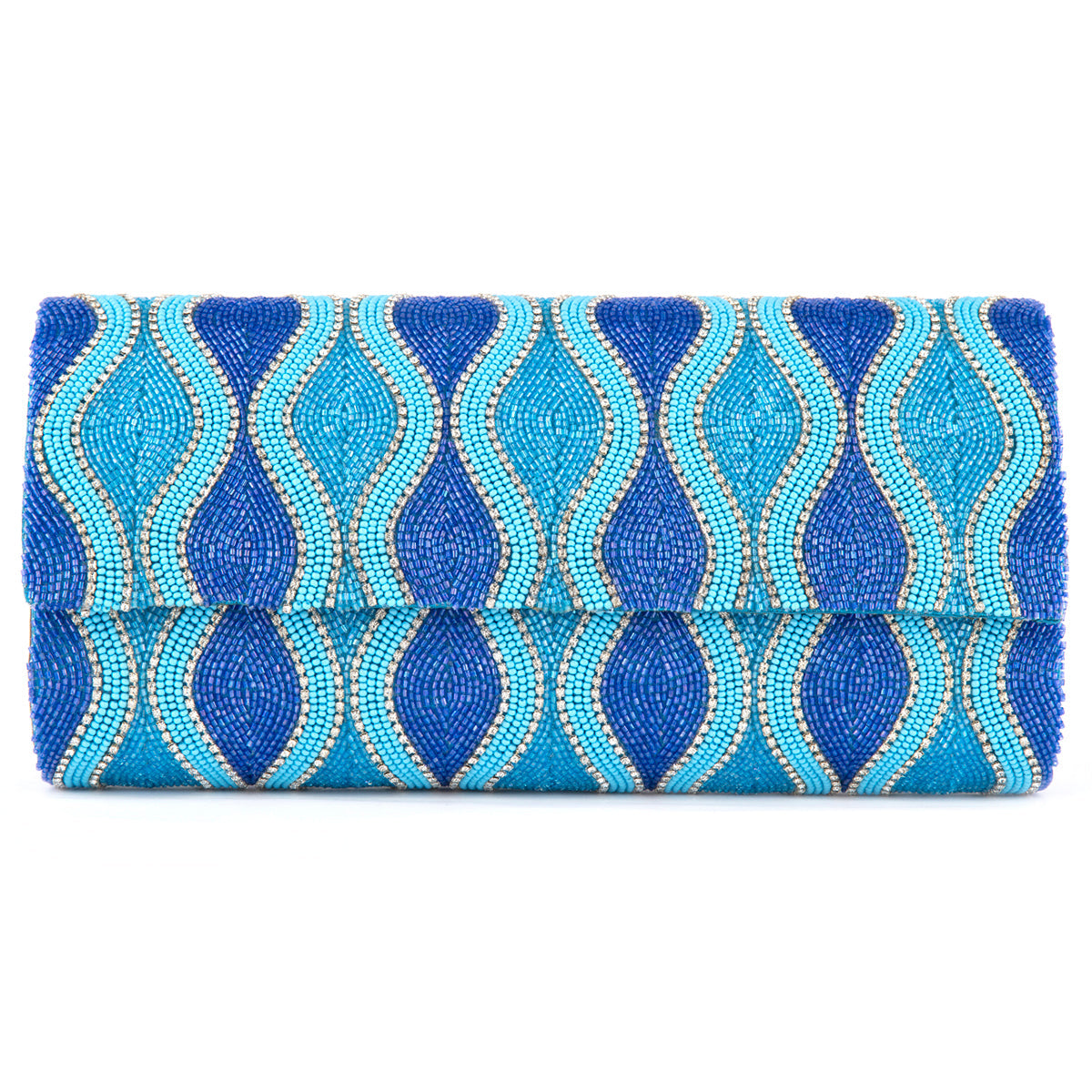 Deepa Gurnani Turquoise Violetta Clutch