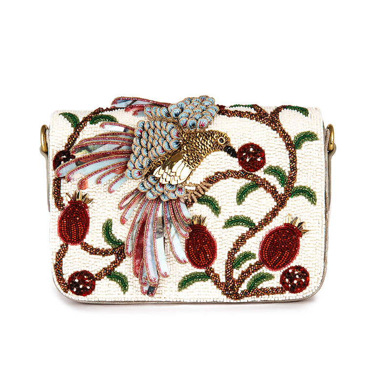 Deepa Gurnani handmade Birdie Clutch in White Color